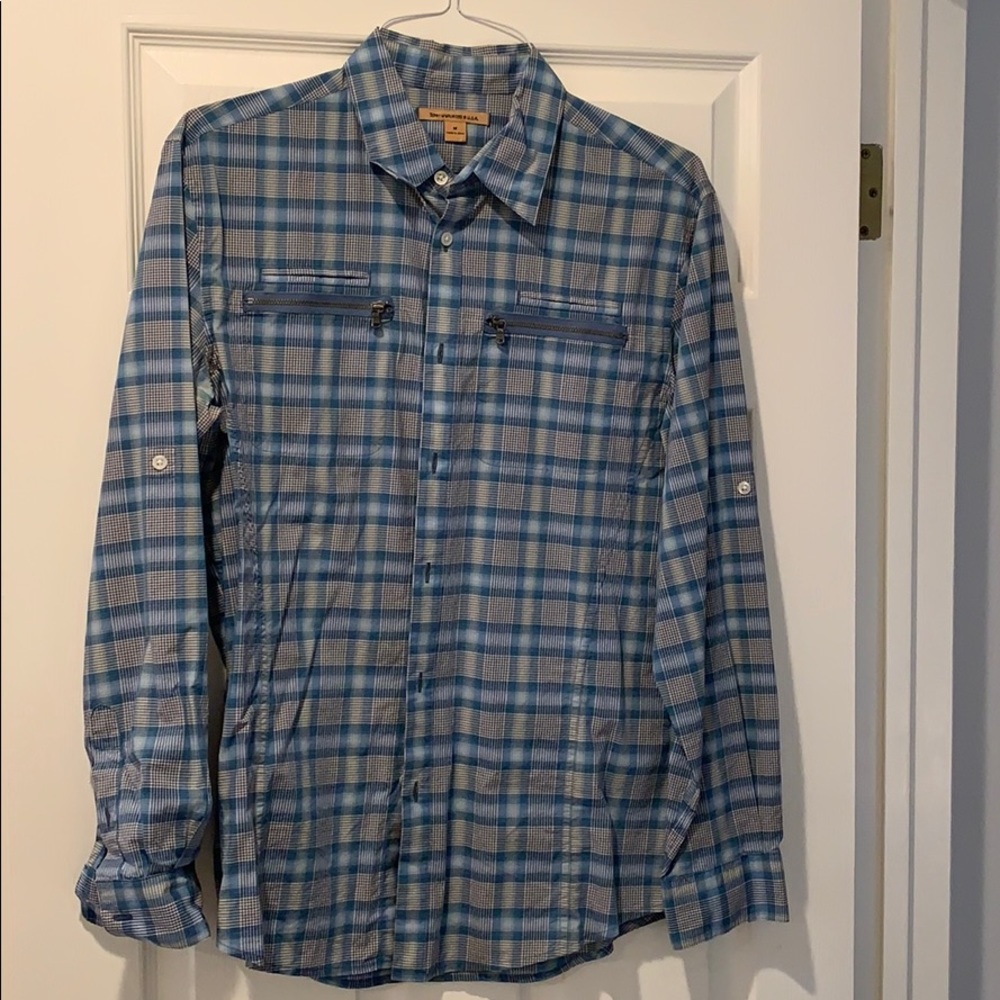 John Varvatos plaid button down